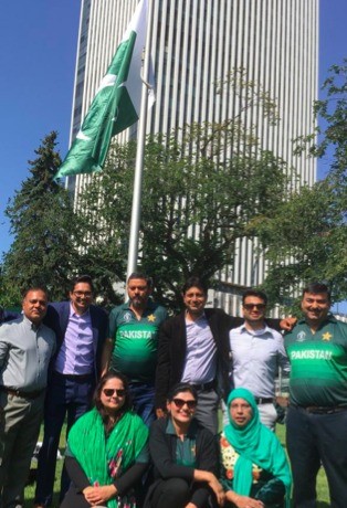 Pakistani Flag hoisted at Edmonton's City Hall - YEG DESI